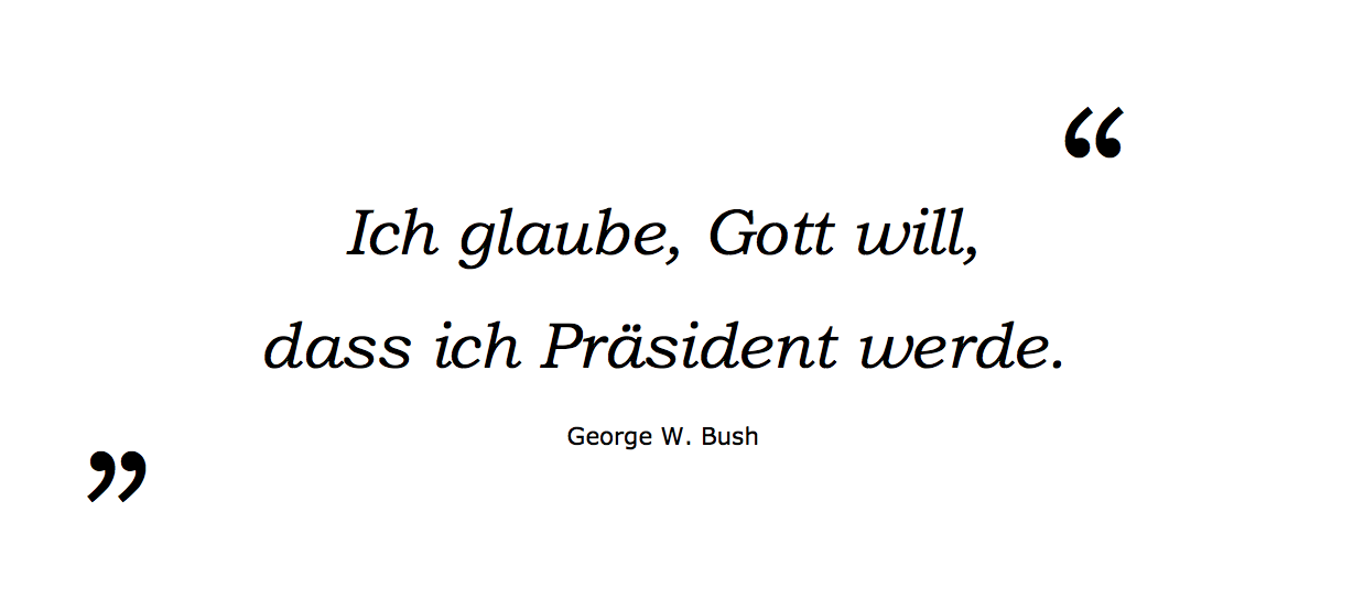 George W. Bush Zitat