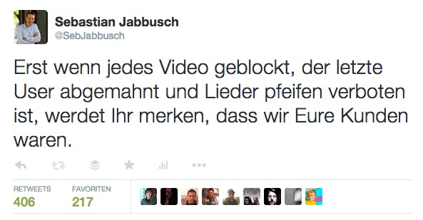 Politischer Tweet von Sebastian Jabbusch