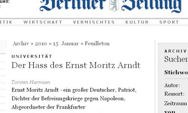 Ernst Moritz Arndt Debatte Universität Greifswald